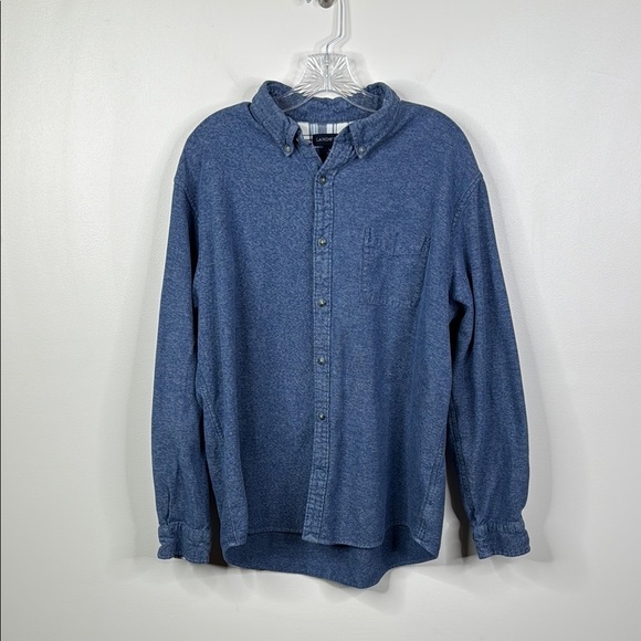 Lands' End Other - Lands' End Blue 100% Cotton L/S Casual Button Down Shirt Men's Size Extra Large